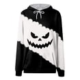 thumbnail image 6 of Godom Women's Halloween Hoodie Cute Ghost Graphic Sweatshirts Funny Pumpkin Face Tops Long Sleeve Hoodies 2025, 6 of 6