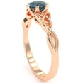 thumbnail image 5 of Celtic Trinity Knot Lab-Created Alexandrite Engagement Ring In 14k Rose Gold, 5 of 6