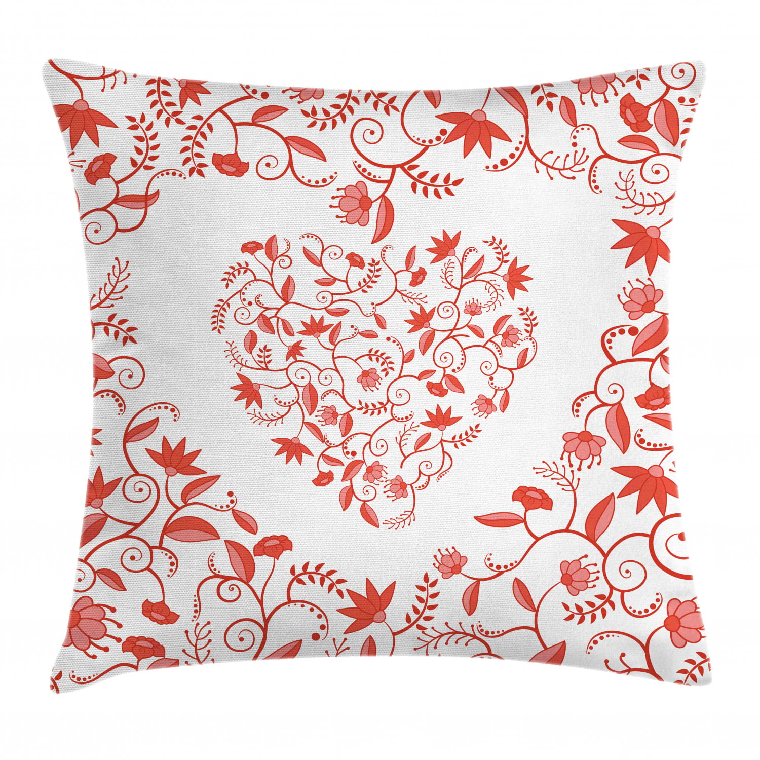 26 X 16 Ambesonne Valentines Day Throw Pillow Cushion Cover Decorative Rectangle Accent Pillow Case Cream Vermilion Romantic Tree with Blooming Hearts with Bike and Petals Vintage Artwork 