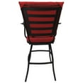 thumbnail image 2 of Swivel  30" Outdoor Bar Stool Jenna Arms-Red Fabric-Black Metal, 2 of 3