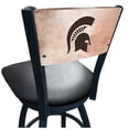 thumbnail image 2 of Holland Bar Stool  30 in. L038 - Black Wrinkle Michigan State Swivel Bar Stool with Laser Engraved Back, 2 of 2