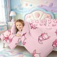 thumbnail image 3 of Manfei Watercolor Animal Axolotl King Size Comforter Sets,Cute Salamander Pattern Comforters King Size,Pink Reversible,3-Piece,1 Comforter and 2 Pillowcases, 3 of 7