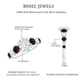 thumbnail image 6 of Rosec Jewels Oval Moissanite Engagement Ring with Garnet for Women - 6X8 mm - D-VS1 Grade, 10K White Gold, US 10.50, 6 of 7