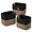 Black & Mixed Black-13 x 13 x 13 (Standard), variant on 13 Inch Cube Storbinston Rope Woven Baskets For Organizing 3-pack | 13 X 13 Cubes Fabric Square Shelves Organizer Closet