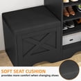 thumbnail image 5 of Uforic Shoe Cabinet with Sliding Door & Shoe Bench,Farmhouse Narrow Slim 5-Tier Adjustable Shoe Storage Organizer for 20 Pairs for Entryway, Foyer, Black, 5 of 6