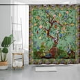 thumbnail image 3 of Shower Curtain Set Bathroom Fabric Fall Curtains Waterproof Colorful Creative Pattern with Hooks Standard Size 72" by 72" (Lime Green), 3 of 6