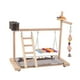 thumbnail image 4 of Parque de juegos para loros, soporte de juego para loros, juguete de ejercicio, gimnasio para pájaros, soporte de madera para agapornis, cotorras,, 4 of 9