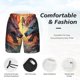 thumbnail image 3 of Balery Colorful Wave Dragon Head Bañador para hombre, shorts de playa de secado rápido con entrepierna y forro de compresión-3X-Large, 3 of 6