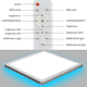 thumbnail image 2 of Lámpara de techo empotrada LED cuadrada blanca, lámparas modernas para dormitorio y baño, luz de techo LED ultrafina, 2 of 6