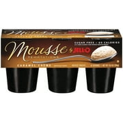 Jell-O Mousse Temptations Sugar-Free Caramel Crème Mousse Snacks, 2.3 Oz., 6 Count