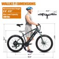 thumbnail image 5 of F1 Electric Bike 26", 48V 500W Bafang Motor, UL Certified 10.4Ah Battery, Shimano 21 Speed Gear, Electric Mountain Bike for Adults, 5 of 8