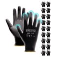 thumbnail image 1 of Guantes de trabajo PACIFIC PPE con pantalla táctil revestida de poliuretano, 18 pares, 1 of 8