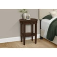 thumbnail image 3 of Monarch Specialties  Table D'appoint, 2 Niveaux, Bout, Table D'appoint, Rond, Table De Nuit, Chambre À Coucher, Lampe, Placage Brun, Transitionnel, 3 of 4