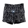 thumbnail image 4 of Women's Sequin Bermuda Shorts 2026 Summer Embroidered Print Slim Fit Hot Pants with Pockets Trendy Casual Stretch Workout Beach Shorts, 4 of 5