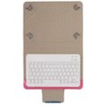 thumbnail image 1 of Loewten Travel Keyboard,Wireless Keyboard With Leather Case 10in Portable BT Waterproof Keyboard With Rose Red Leather Case Bracket,Mini Keyboard, 1 of 8