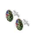 thumbnail image 2 of Flag Plants Men's Stainless Steel Shirt Cufflinks for Formal Attire and Special Occasions, 2 of 6