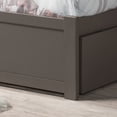 thumbnail image 4 of Lit Plateforme Complet en Bois Nantucket avec Pied de Lit et Tiroirs de Rangement, Gris, 4 of 22