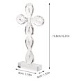 thumbnail image 3 of Cruz de cristal para mesa, adorno de cruz, artesanía, figura de cruz, decoración de mesa con cruz, 3 of 7