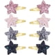 thumbnail image 1 of 8 PCS Cute Star Clips Metal Snap Hair Pins Sparkly Fashion Hair Barrettes Styling, 1 of 5