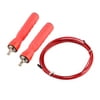 Sports Fitness Adjustable Exercise Wire Skipping Speed Jump Rope Set - Red