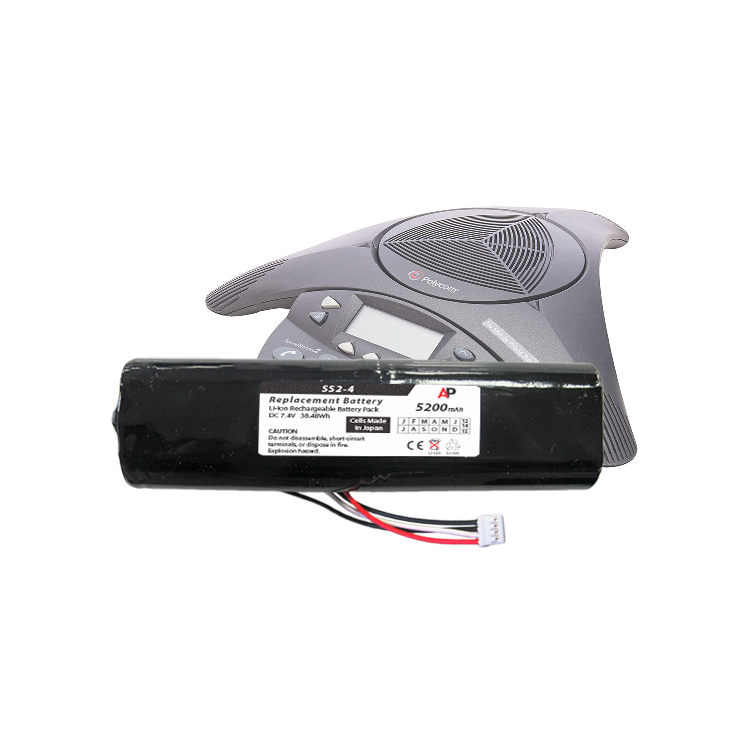Replacement Battery for Polycom SoundStation 2 and 2W.  Extended Capacity. - image 3 of 4