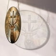 thumbnail image 4 of Deer and Irish Cross Stained Glass Sun Catcher, Wall Hanging Colored Decor Room Indoor Window Decor, Halloween, Christmas Hanging Ornament, 4 of 5