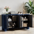 thumbnail image 3 of Hassch 60" Buffet Cabinet with Storage, Accent Cabinet with 4 Doors, Modern Coffee Bar Console Table with Adjustable Shelves for Living Room, Kitchen, Entryway, Antique Navy, 3 of 10