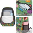 thumbnail image 4 of Pioneer Flower Floral Print Pattern 17" School Backpacks for Teens,Waterproof Oxford Fabric,S-Shape Padded Straps for School,Travel,Hiking,Camping, 4 of 5