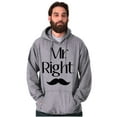 thumbnail image 5 of Funny Matching Couples His Hers Set Men's Big & Tall Graphic Hoodie Brisco Brands 2X, 5 of 6