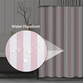 thumbnail image 3 of Shower Curtain Abstract Classic Pink and White Stripe Graphic Modern Waterproof Polyester Fabric 72 x 72 inches Set with Hooks, 3 of 5