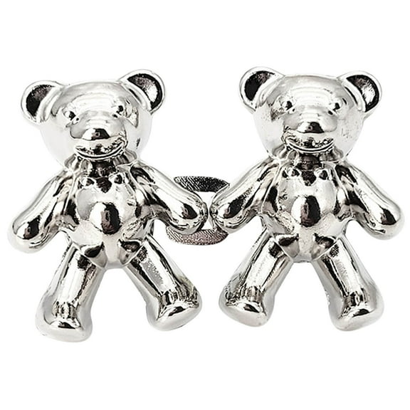 YZHMYR Cute Bear No Sew Waist Button Pins Metal Jean Waist Tightener Buttons No Sewing No Tools Detachable Adjustable Anti Slip for Jeans Pants Dress Clothing Waist Adjustment DIY Accessories