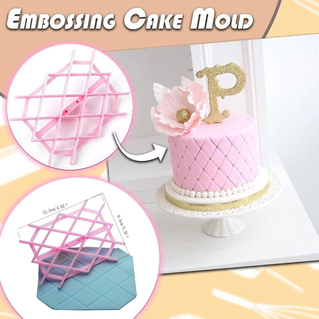 Fondant Cake Rolling Pin Emnossing Sugarcraft Decorating Mold Gum Paste Tools 