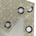 thumbnail image 4 of Ambesonne Nostalgic Grommet Curtain, Baroque Floral Motif, 50" x 96", Ecru Beige, 4 of 6