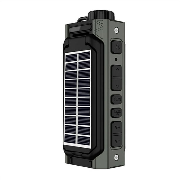 Radio Solar Portátil, Radio de Emergencia con Manivela, Radio AM/FM con Dinamo, Estación de Energía para de Energía, Cargador de Teléfono USB