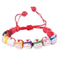 thumbnail image 1 of MasteelfCA 1pc Nine-head Ceramic Cat Bracelet Handmade Colorful Cat Literary Cartoon Jewel, 1 of 7