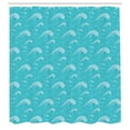 thumbnail image 2 of Ambesonne Green Shower Curtain, Japanese Ocean Cartoon, 69"Wx70"L, Green, 2 of 4