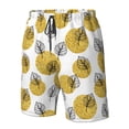 thumbnail image 4 of Cauagu Gold Dots and Leaves Print Men's Swim Trunks,Hawaiian Bathing Suit Swimsuits Beach Shorts with Pockets for Men Quick Dry Swimming Board Shorts-3X-Large, 4 of 6