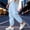 Light Blue, variant on Men Jogger Pants Sevevn Lightweight Breathable Fabric Elastic Drawstring Waist Cuffed Ankle Slant Pockets Solid Trousers For Summer Beach Walking Daily Casual