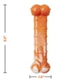 thumbnail image 6 of Nylabone Power Chew Textured Bone Dog Chew Toy 70th Birthday Orange Swirl Chicken Medium (1 Count), 6 of 16