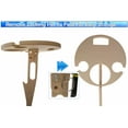 thumbnail image 3 of Portable Outdoor Wine Table With Bottle Holder - Foldable Mini Wooden Wine Glass Rack & Snack Holder, 3 of 5