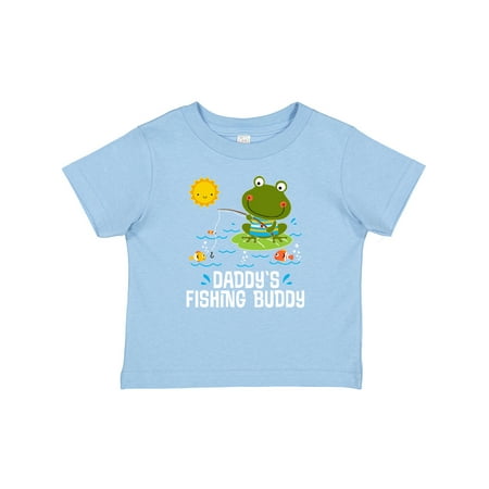 

Inktastic Daddys Fishing Buddy Cute Frog Gift Baby Boy or Baby Girl T-Shirt