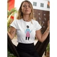 thumbnail image 2 of Woman Looking At A Map T-Shirt Women -Smartprints Designs, Female Large, 2 of 4