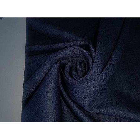 Suiting 70% wool 30% polyester fabric BLUE plaids roger 58" wide [15415]