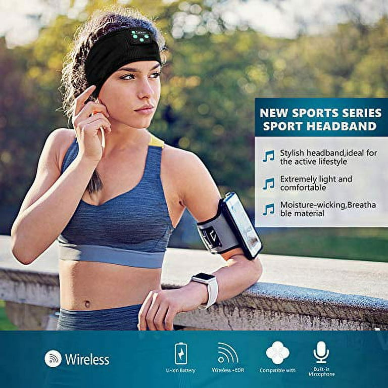 Fulext Sleep Headphones Bluetooth, Upgrade Wireless Sports Headband  Headphones with Ultra-Thin HD Stereo Speakers Long Time Play for Side  Sleepers Running Yoga Travel, Gifts for Men Women 