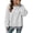 04-Gray, variant on Yutgune Women's Striped Sweatshirt Crew Neck Long Sleeve Color Block Loose Pullover
