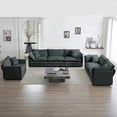 thumbnail image 2 of Miekor Furniture Modern Sofa Couch, 3 Piece Set Extra Deep Seat Sectional Sofa for Living Room, Oversized Sofa, 3 Seat Sofa, Loveseat and Single Sofa, Gray Chenille 57306, 2 of 14