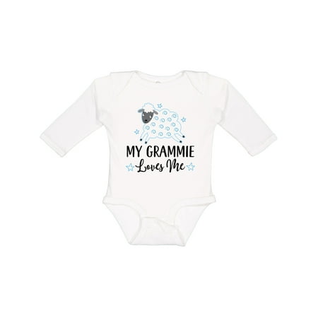 

Inktastic Grammie Loves Me Grandson Boy Lamb Gift Baby Boy or Baby Girl Long Sleeve Bodysuit