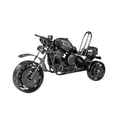 thumbnail image 2 of deevoka Metal Three Wheeled Motorcycle Figurine Statue 16x6.5x8.5cm for Office Decor Black, 2 of 9