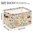 thumbnail image 4 of Yayeee Canvas Storage Basket with Handles for Shelves Fabric Bins Closet Organizer, Birds Tea Time, 4 of 8