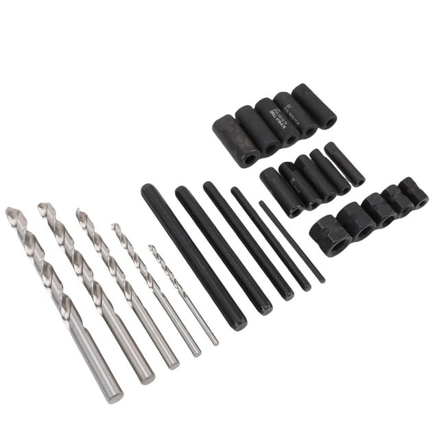 JUEGO DE EXTRAIRES DE TORNILLO, Easy Out 25 PCS Kit de extractor de perno roto Portátil para Mantenimiento